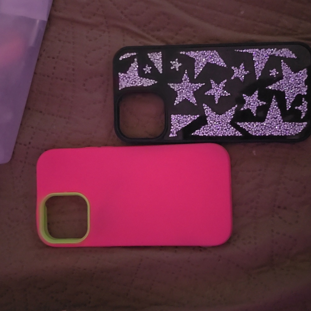 Stylish Pink and Black Star Phone Cases